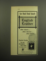 1960 English Leather Cologne Ad - For that final touch English Leather - £11.84 GBP