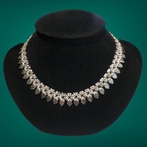 vintage Coro silver tone necklace 15.5” Long - £51.05 GBP