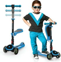 Skidee Y200 Kick Scooter for Kids - Blue (Open Box) - $688.93 MXN