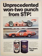 1973 Print Ad STP Oil Treatment Richard Petty Daytona,Gordon Johncock Indy 500 - £15.98 GBP