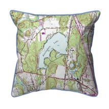 Betsy Drake Alexander&#39;s Lake, CT Nautical Map Extra Large Zippered Indoor - £63.15 GBP