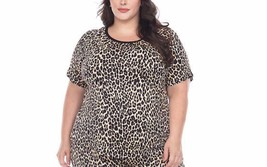 Honeydew Womens 1-Piece Jersey Pajama Top,Natural Leopard,Large - £31.45 GBP