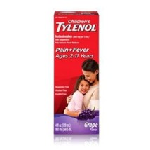 Children&#39;s Tylenol Grape Oral Suspension - 4 Fl Oz 2/26 Box Taped - $11.87