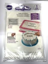Wilton Peel &amp; Place Sugar Sheets Edible Stencils NEW - $4.95