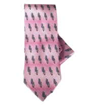 Del &#39;orso di Roma Men&#39;s Tie Hanky Pink Gray Powder Blue Burgundy 100% Silk 4&quot; - £19.97 GBP