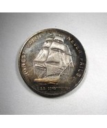 1985 U.S.S. Constitution Sailing Warship Silver Art Medal Rainbow Toning... - £25.72 GBP