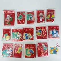 15 Avon Initially Yours Wooden Ornament Letters Santa B F G I J K L O R S T U XY - $48.00