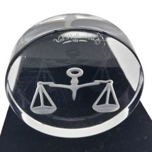 Val St. Lambert Clear Crystal Scales Of Justice Small Paperweight READ** - £8.17 GBP