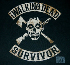 The Walking Dead TV Series Walker Survivor Crossed Head Logo T-Shirt NEW... - $17.99