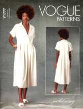 Vogue V1777 Rachel Comey Dropped Shoulder Midi Dress - Misses XS - M UNCUT - $25.99