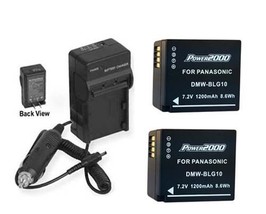 Two 2 DMW-BLG10GK DMW-BLG10PP Batteries + Charger For Panasonic DMC-GF6 DMC-GF6X - £26.33 GBP