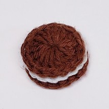 Crochet Oreo Sandwich Cookie Fridge Magnet Handmade 2-Inch Vintage Choco... - $8.45