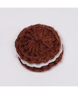 Crochet Oreo Sandwich Cookie Fridge Magnet Handmade 2-Inch Vintage Choco... - $155.72 MXN