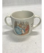 Vintage childs cup Wedgwood Peter Rabbit 1993 double handle England - £27.05 GBP