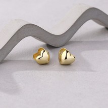 S&#39;STEEL 925 Silver Stereoscopic Heart Hoop Earrings For Women Trending Hypoaller - £18.21 GBP