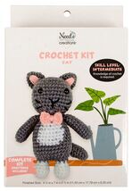 Needle Creations Gray Cat With Bow Crochet Kit - $13.69