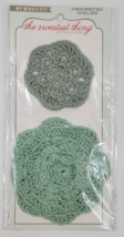 My Minds Eye Lace Crochet Doilies Green for Scrapbooking Arts &amp; Crafts ST1079 - £6.39 GBP