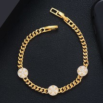 New Hiphop Iced Out Cuban Links Stack Bracelet Jewelry For Women Wedding Party C - £27.98 GBP