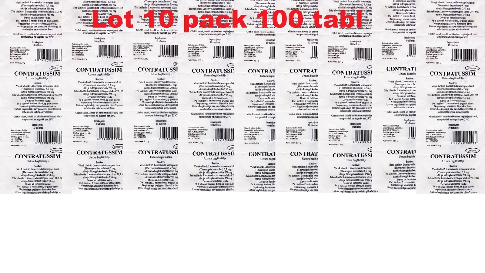 Contratussim 10 pack 100 tabl - $24.06