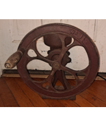 No. 1-1/2 antique coffee grinder burr grain mill 12&quot; wheel cast iron GM ... - £259.32 GBP