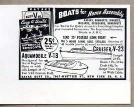 1948 Print Ad Kayak Boats for Home Assembly Kits Aquamobile,Cruiser,NY - £7.39 GBP