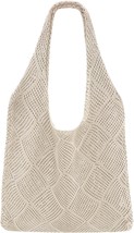 Crochet Mesh Beach Bag Knit Summer Vacation Aesthetic Boho Bag for Women - £24.78 GBP