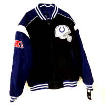 Indianapolis Colts  suede jacket size XXL NFL Team Apparel New with Tags - £75.17 GBP