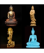 LARGE BUDDHA STATUE-Shakyamuni Guan-Yin-Boddhisattva-Copper Metal Wood-F... - $27.00+