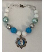 Disney Frozen Necklace Elsa Pendant Large Colorful Acrylic Beads Toggle ... - €8,74 EUR