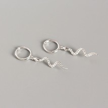 ANENJERY Silver Color Hoop Earrings for Women Men  Animal Gold Silver Ear Jewelr - £7.82 GBP