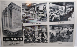 Hotel Taft Postcard Roxy Theatre Tap Room Coffee Restaurant New York City 1950 - £6.96 GBP