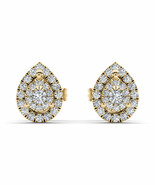10K Yellow Gold 0.25 Ct Diamond Pear Shape Fashion Earrings - $319.99