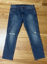 Levis 511 Men’s Jeans Orange Tab Destroyed Holes 34 x 27 (Actual Measurements) - £21.02 GBP