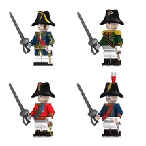 4pcs Napoleonic Wars Murat Mikhail Kutuzov Blucher Wellesley Minifigures Set - £10.38 GBP