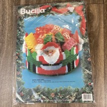 Bucilla Santa Candy Dish Plastic Canvas Needlework Kit New Vintage 61174 - $15.99