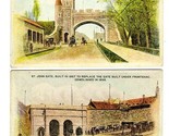 8 Views of Quebec Postcards St Louis St John Chain Hope Kent Palais Gates  - $31.64