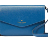 Kate Spade Sadie Envelope Crossbody Bag Blue Leather K7378 Purse NWT $27... - £77.42 GBP