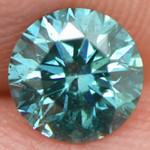 Blue Diamond Round Shaped Loose Fancy Color SI1 Real Natural Enhanced 0.73 Carat - £466.54 GBP