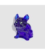 Westmoreland Glass Mold Cobalt Blue French Bulldog Figurine - $36.38