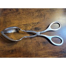 Silver Stainless Steel Salad Tongs - Spoon &amp; Fork - 9&quot; Long (used) - $16.82