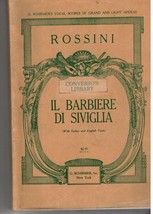 Rossini / Il Barbiere Di Siviglia A Comedy Opera in Two Acts Italian &amp; English - £7.90 GBP