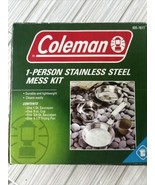 Coleman 1 Person Aluminum Mess Kit 2 Saucepans, Cup, Frying Pan, Drawstr... - £14.48 GBP
