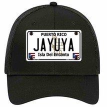 Jayuya Puerto Rico Novelty Black Mesh License Plate Hat - £22.00 GBP