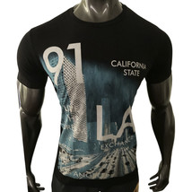 Nwt Los Angeles California Live The Dream Men&#39;s Black Short Sleeve T-SHIRT Xl - £10.54 GBP