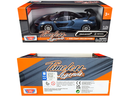 McLaren Senna Gray Metallic and Black &quot;Timeless Legends&quot; 1/24 Diecast Mo... - $42.27