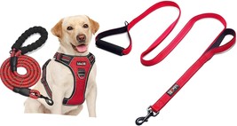 Dog Harness And Dog Leash Set + 6 Ft Heavy Duty 2 Handles Dog Leash - $34.99