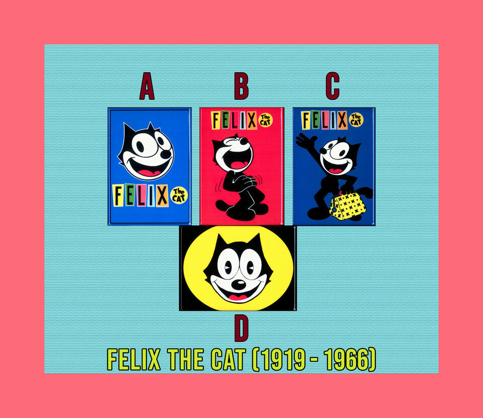 FELIX THE CAT 1919-1966 Mini Poster Rectangle Magnet Mirror Pinback 3.5&quot;... - $4.49+