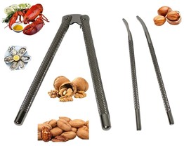 Nutcracker &amp; Seafood Cracker Set Includes 2 Picks Nuts &amp; Shellfish Nut Cracker - £5.40 GBP