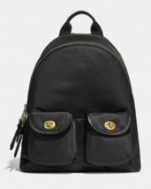 COACH cargo carrie backpack with vintage rose print interior ~NWT~ Black C2011 - £136.11 GBP
