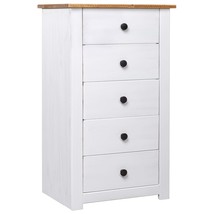 vidaXL White Pine Rectangular Sideboard 60cm Solid Wood Storage Furniture - $250.99